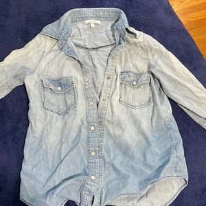Light Blue Delia’s Denim Over Shirt Jacket Vintage
